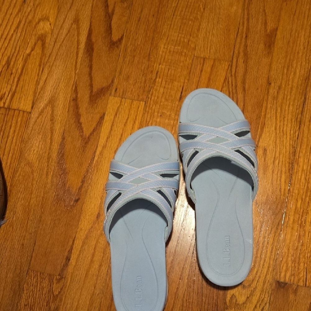 L.L. Bean Women's Light Blue Crisscross Sandals